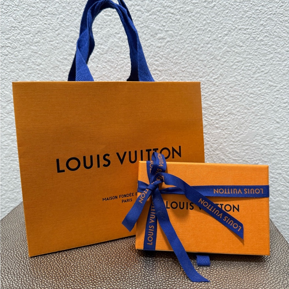 Louis Vuitton Orange Set with Blue Ribbon